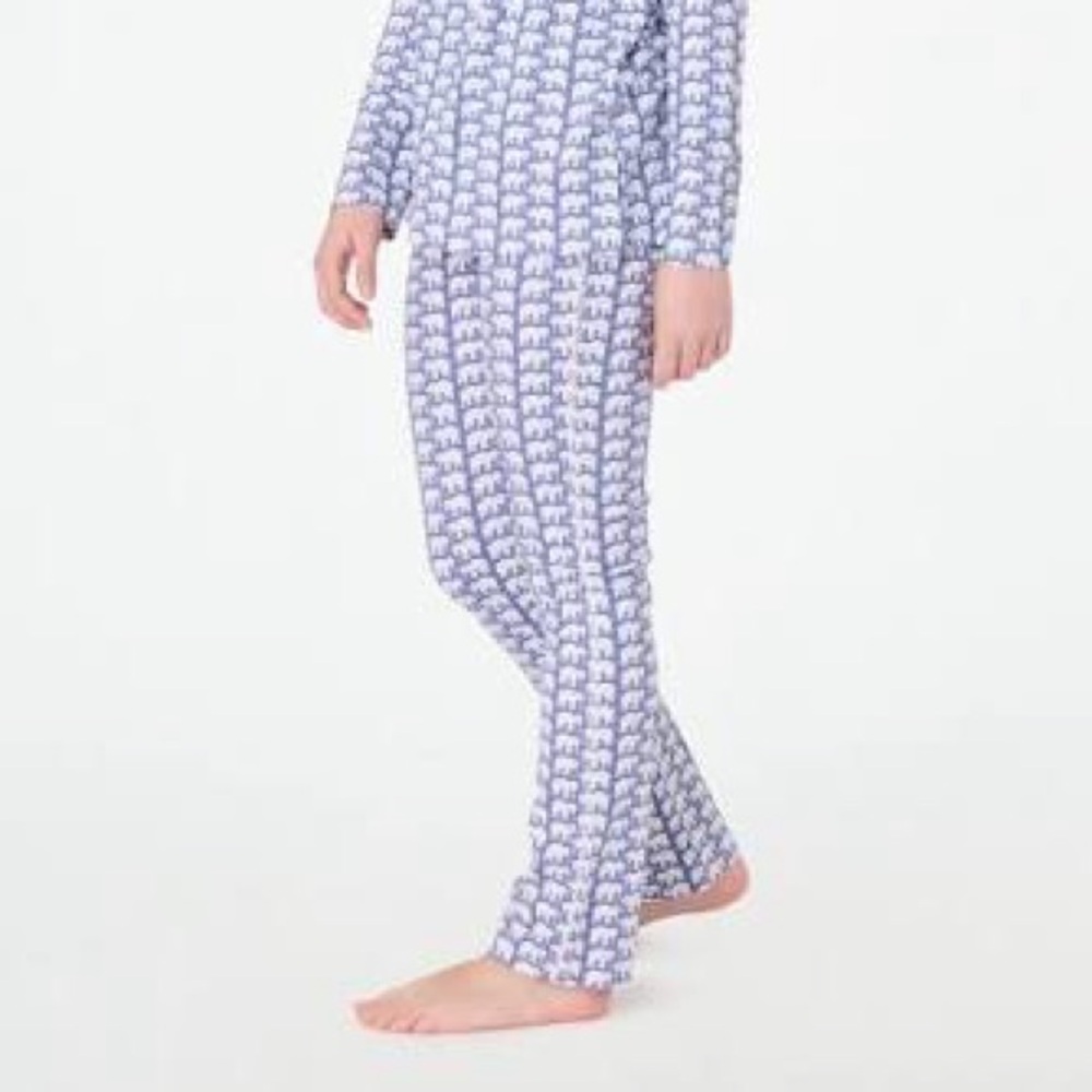 Roller Rabbit Blue Elephant Print Kids Pajama Set